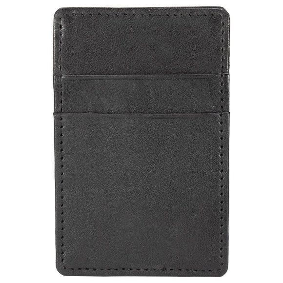 Genuine Leather Magic Bifold Wallet, Black - Picture 8 of 9